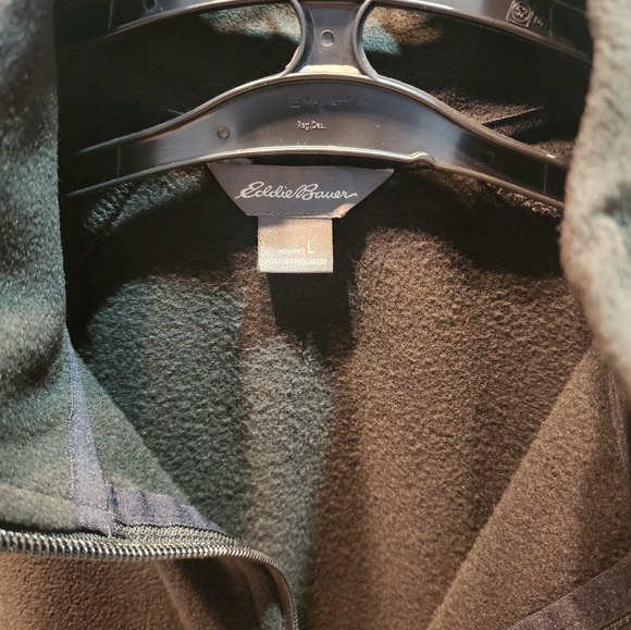 Large Black Fleece Running Jacket Eddie Bauer [NWT] - Picture 4 of 6